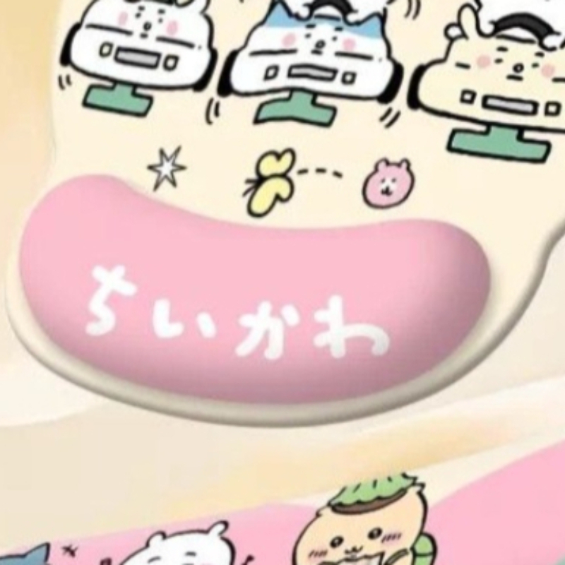 Keyboard Cover - แผ่นรองเมาส์ลายการ์ตูนอนิเมะคาวาอี้ ชิคาวะ อุซากิ พร้อมที่รองข้อมือกันลื่นสำหรับโน้ตบุ๊กและคอมพิวเตอร์ ช่วยปกป้องข้อมือ