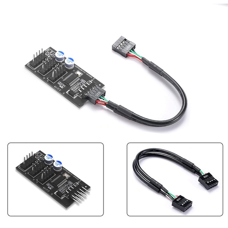 ABQX ตัวเชื่อมต่อฮับ USB 9 พิน - Usb Hub บทวิจารณ์และราคา